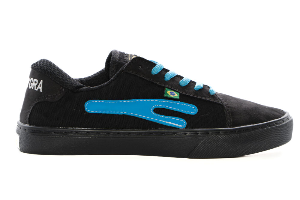 Tênis Taygra Urbano Preto Logo Azul