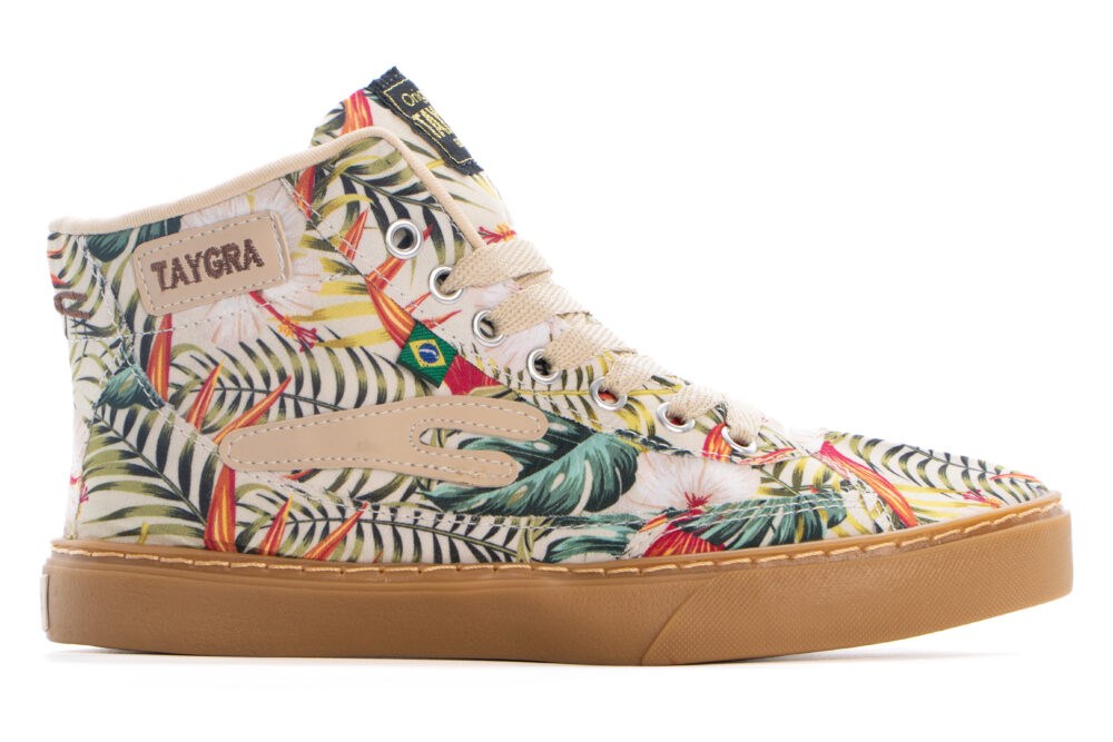 Botinha Taygra Urbana Floral Verde